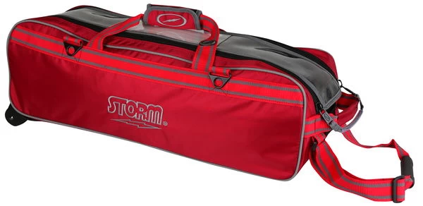 Storm 3 Ball Tournament Travel Roller/Tote Red 3 Storm 3 Ball Tournament Travel Roller/Tote Red