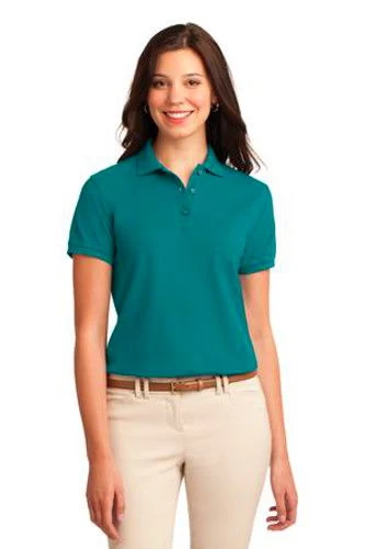 Port Authority Womens Silk Touch Polo Shirt Teal Green 3 Port Authority Womens Silk Touch Polo Shirt Teal Green