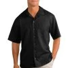 Port Authority Mens Easy Care Camp Shirt Black -Bowling Equipment Store 49706dc0 41b2 4b5d 9aba 91252d4d9278