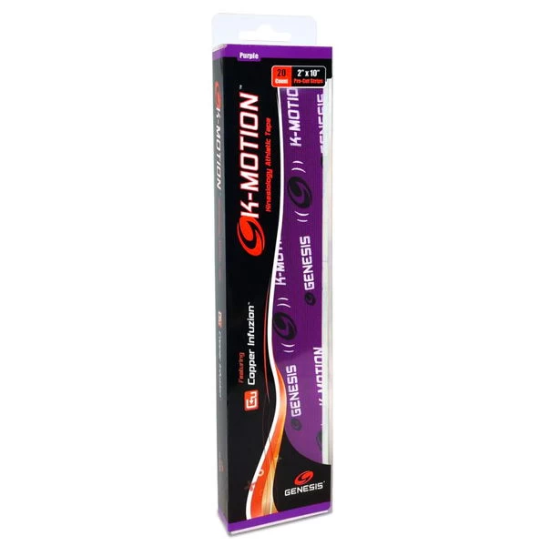 Genesis K-Motion Tape Pre-cut Purple 4 Genesis K-Motion Tape Pre-cut Purple - Image 2