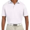 Harriton Mens 4 Oz Polytech Polo White -Bowling Equipment Store 69af4e5e b306 4a0a a244 6208000f91a8