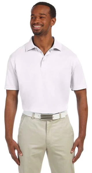 Harriton Mens 4 Oz Polytech Polo White 3 Harriton Mens 4 Oz Polytech Polo White