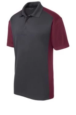 Sport-Tek Mens Colorblock Micropique Sport-Wick Polo Grey/Maroon -Bowling Equipment Store a8d00db8 b5d6 4004 afe7 8d07bc0edfe2