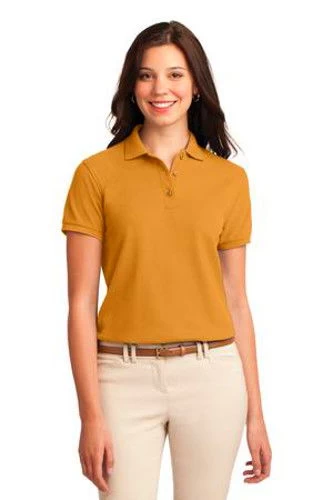 Port Authority Womens Silk Touch Polo Shirt Gold 2 Port Authority Womens Silk Touch Polo Shirt Gold