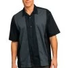 Port Authority Retro Camp Shirt Black/Steel Grey -Bowling Equipment Store eb8fa36b 00e0 4d03 9e19 30b1c772f234