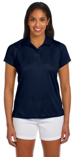 Harriton Womens 4 Oz Polytech Polo Navy